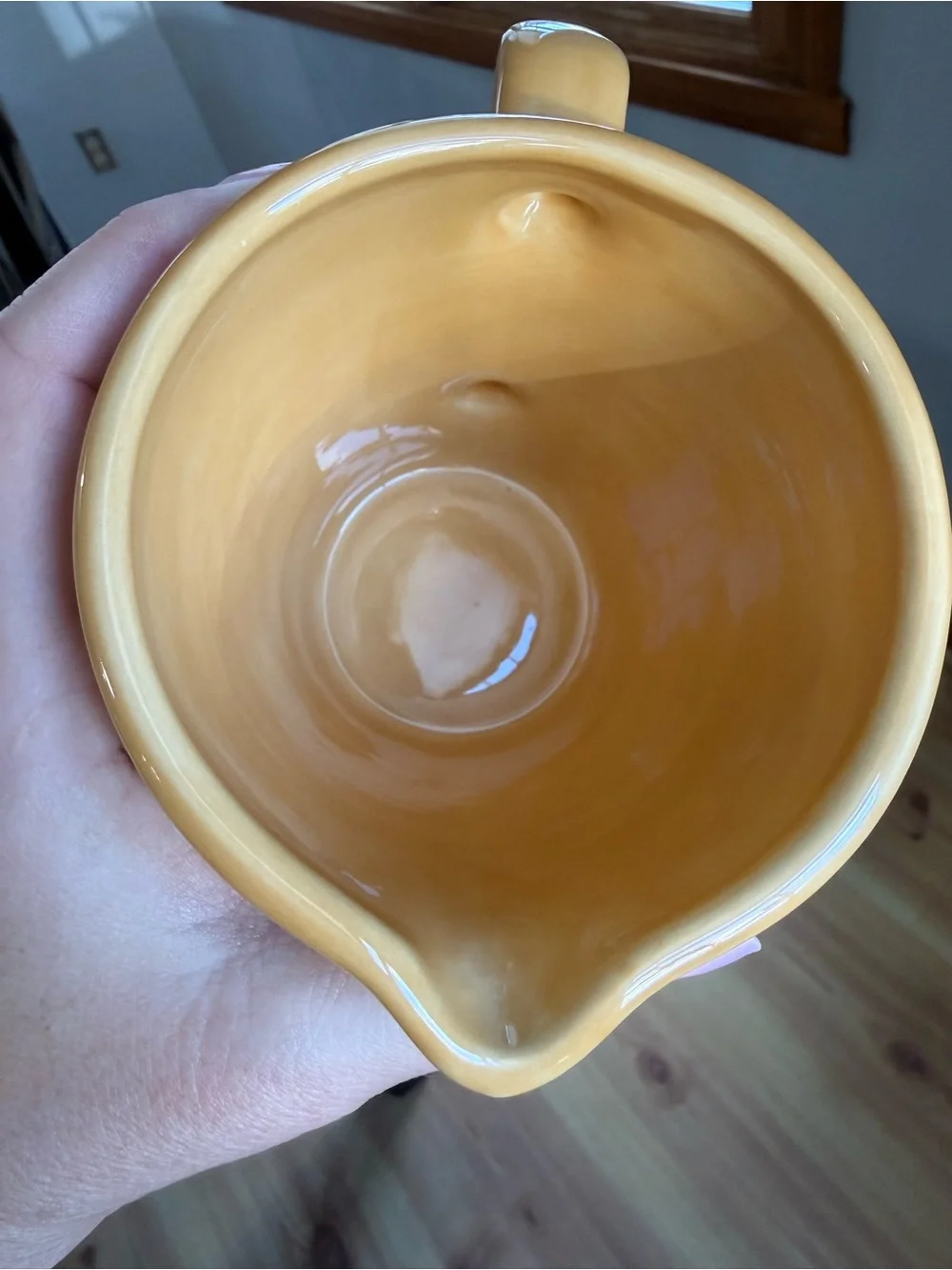 Pottery Barn Sausalito Yellow Stoneware Creamer Pitcher Mustard Glaze